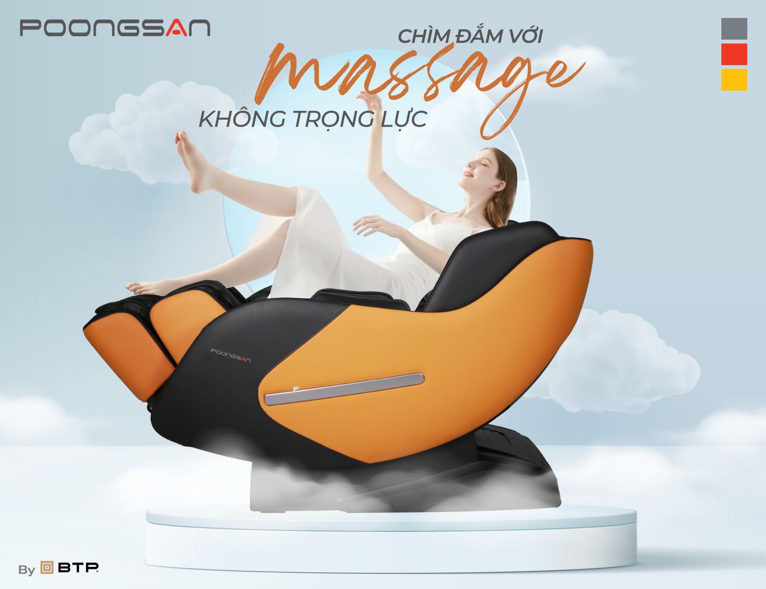 Chìm đắm trong chế độ massage không trọng lực điều chỉnh tư thế ngả tự nhiên