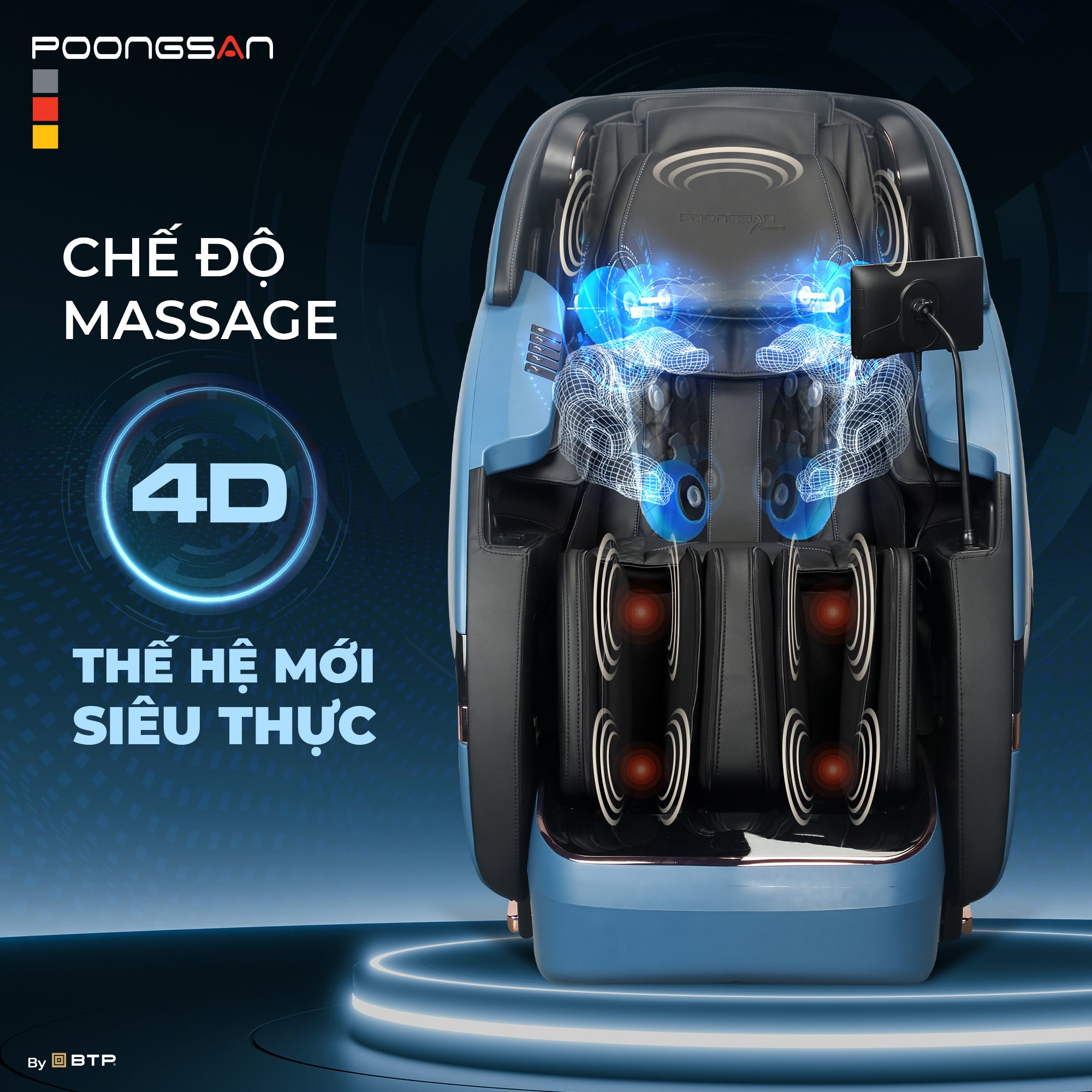 MCP-902 tích hợp con lăn Massage 4D